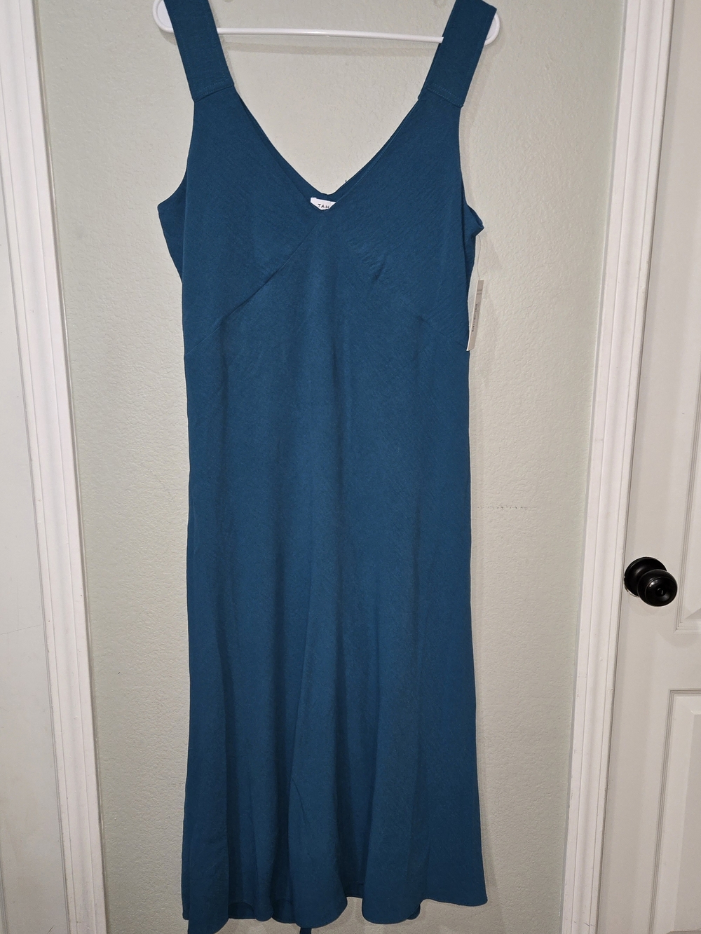 V-Neck Teal Maxi Dress Tahari Arthur S Levine XL Style:1A772T